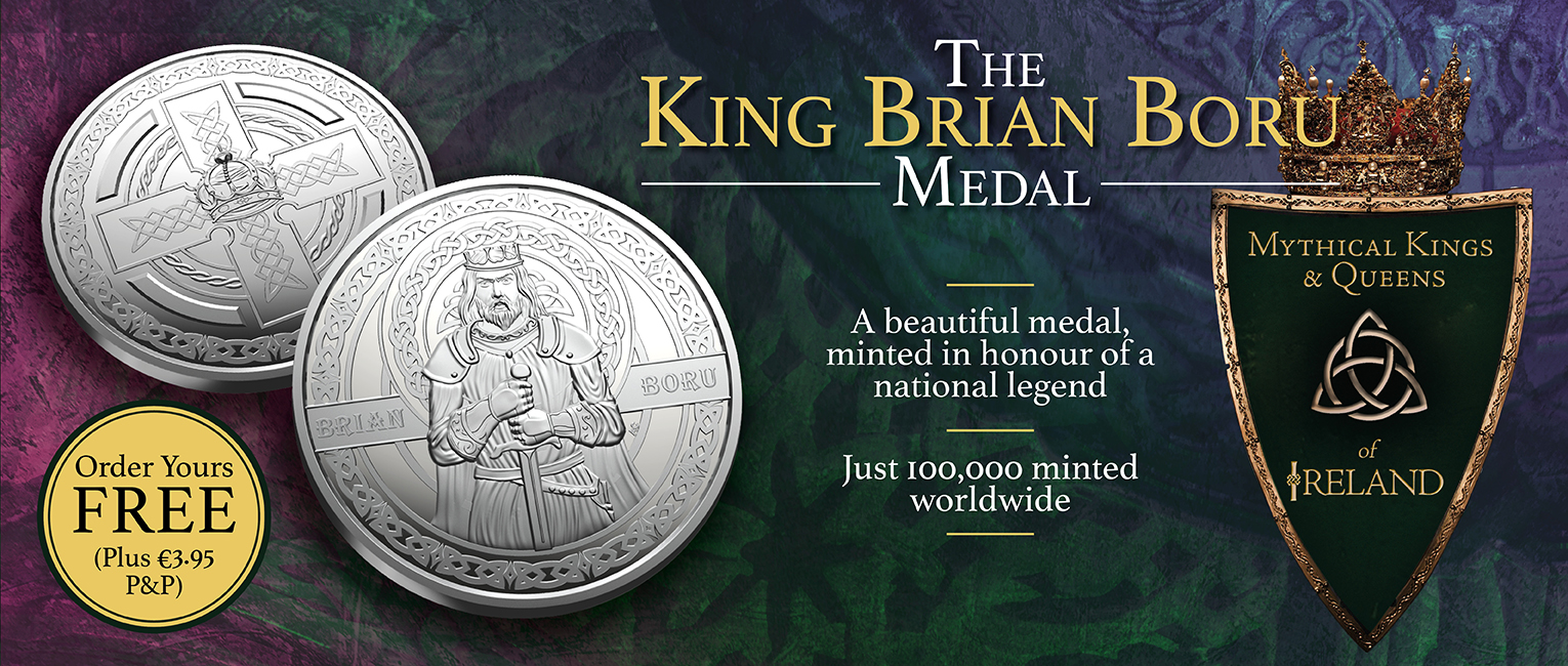 The Mythical Kings & Queens of Ireland 'King Brian Boru' Free Medal