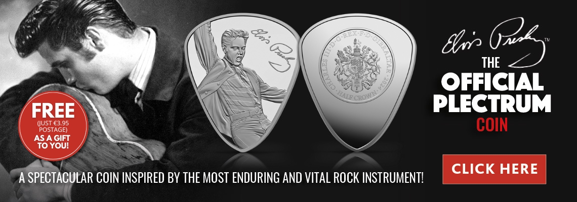 The Official Elvis Presley 'The King of Rock n Roll' Silver Plectrum