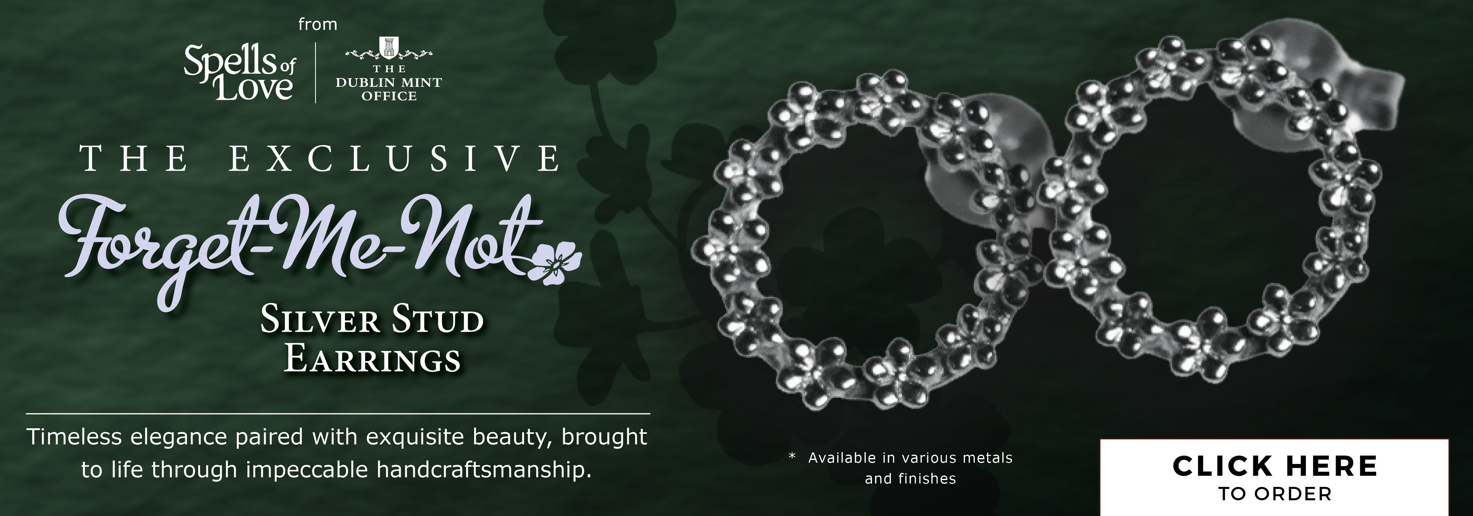 The Forget-Me-Not 'Wreath' Silver Stud Earrings