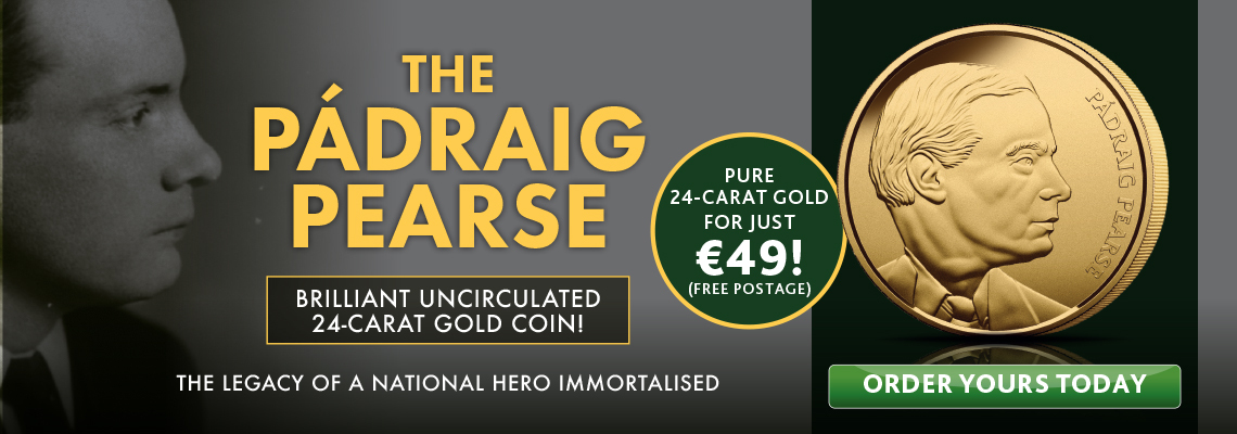 The Padraig Pearse BU Gold Coin