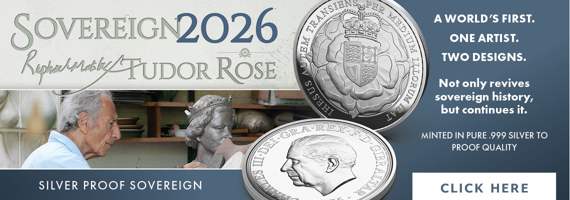 Silver Sovereign 2026 'The Maklouf Masterpiece' Tudor Rose Silver Proof Sovereign  