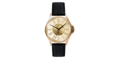 The 1986 Gold Eagle Watch with leather strap