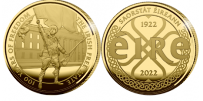 The 100 Years of Freedom 'The Irish War of Independence' Gold Layered Medal