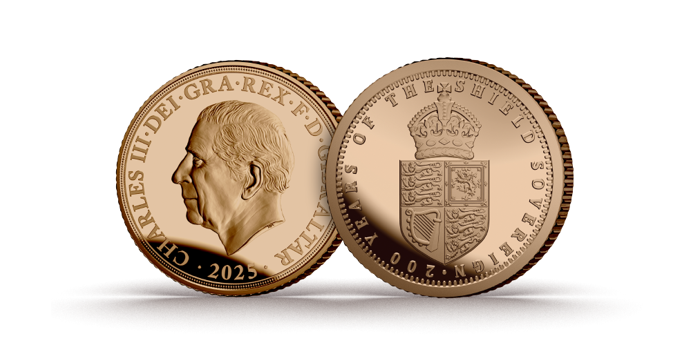 '200 Years of the Shield Sovereign' Brilliant Uncirculated Gold One-Eighth Sovereign