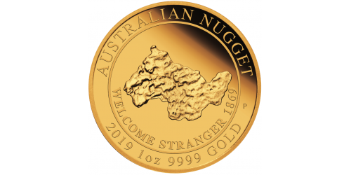 Australian Golden Nugget - 1oz. Australian Golden Nugget - 1oz.