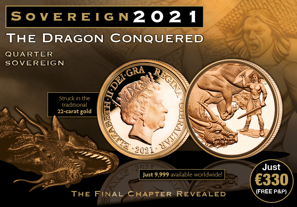 2021 The Dragon Conquered Quarter Sovereign 