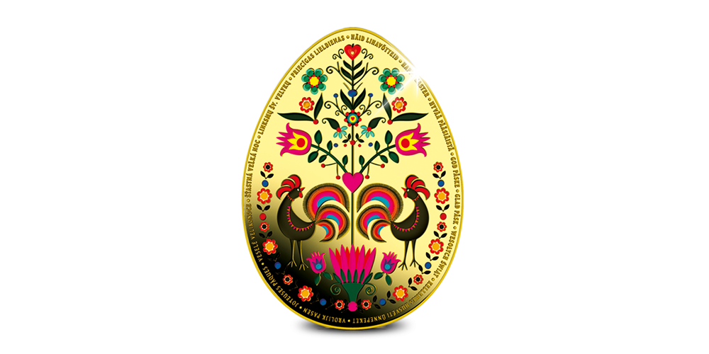 The 2023 Easter Egg Shaped 'Pisanki' Coin The 2023 Easter Egg Shaped 'Pisanki' Coin