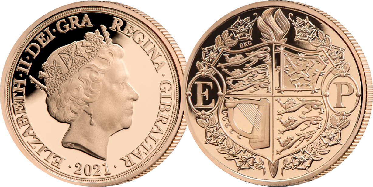 Coin features a beautiful rendition of Her Majesty Queen Elizabeth II’s coat of arms encircled with a regal garland of roses entwined with a laurel wreath. Coin features a beautiful rendition of Her Majesty Queen Elizabeth II’s coat of arms encircled with a regal garland of roses entwined with a laurel wreath.