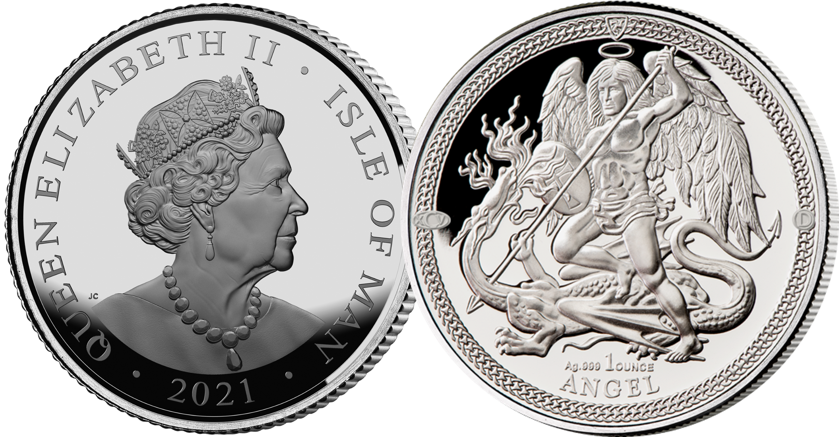 The world wide renowned Angel design commemorates a Dual Royal Anniversary with an double mintmark for the first time ever! The world wide renowned Angel design commemorates a Dual Royal Anniversary with an double mintmark for the first time ever!