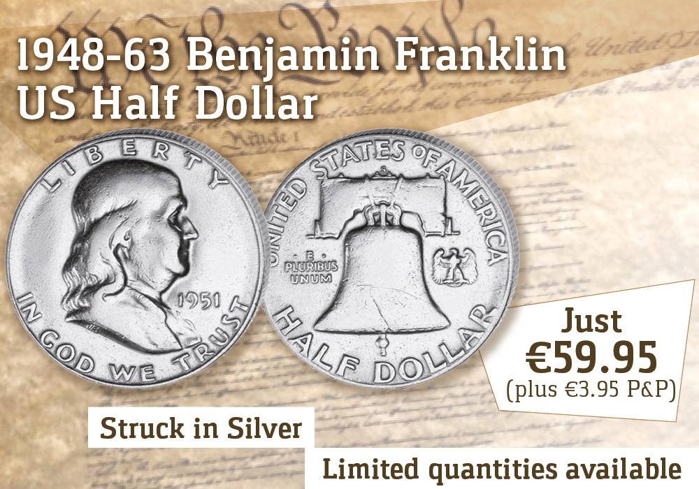 The Benjamin Franklin 1948 - 1963 U.S. Silver Half Dollar