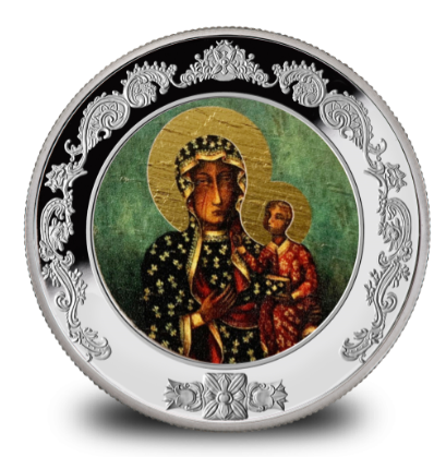   Black_Madonna_Silver_Coin_with_Oak_Reverse