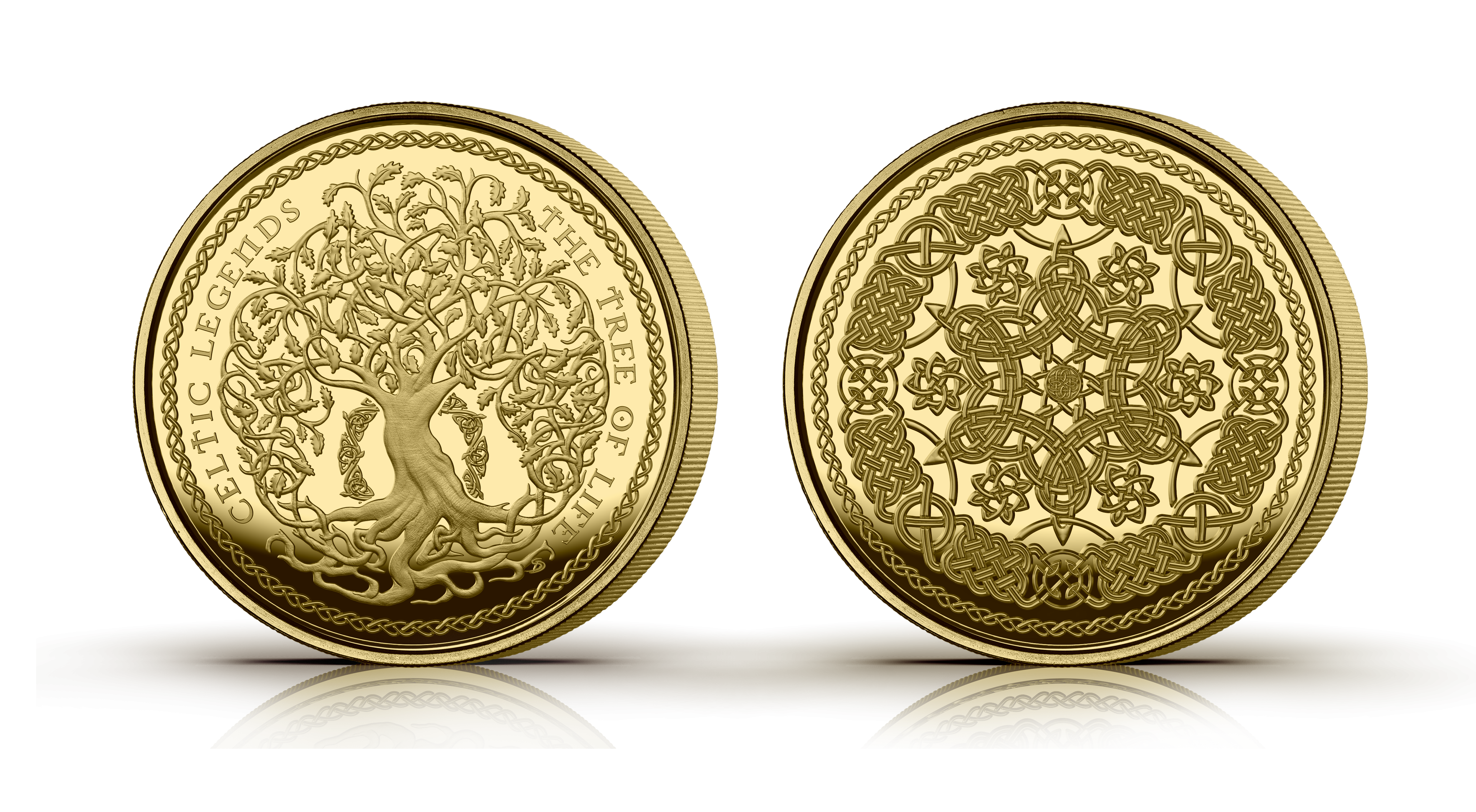 The Celtic Legends 'Tree of Life' Gold Layered Medal