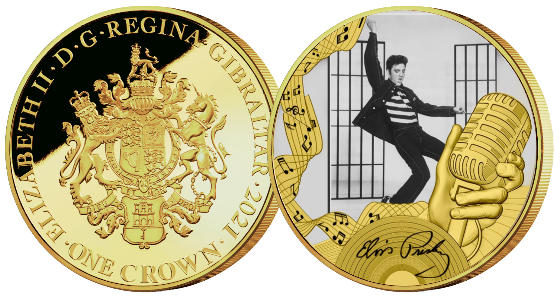 The Official Elvis Presley 'Jailhouse Rock' Gold Layered Coin