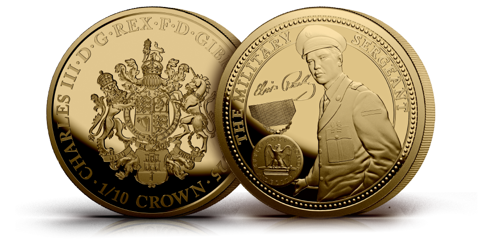 The Official Elvis Presley ‘The Military Sergeant’ 1/10th oz Pure 24-carat Gold Coin