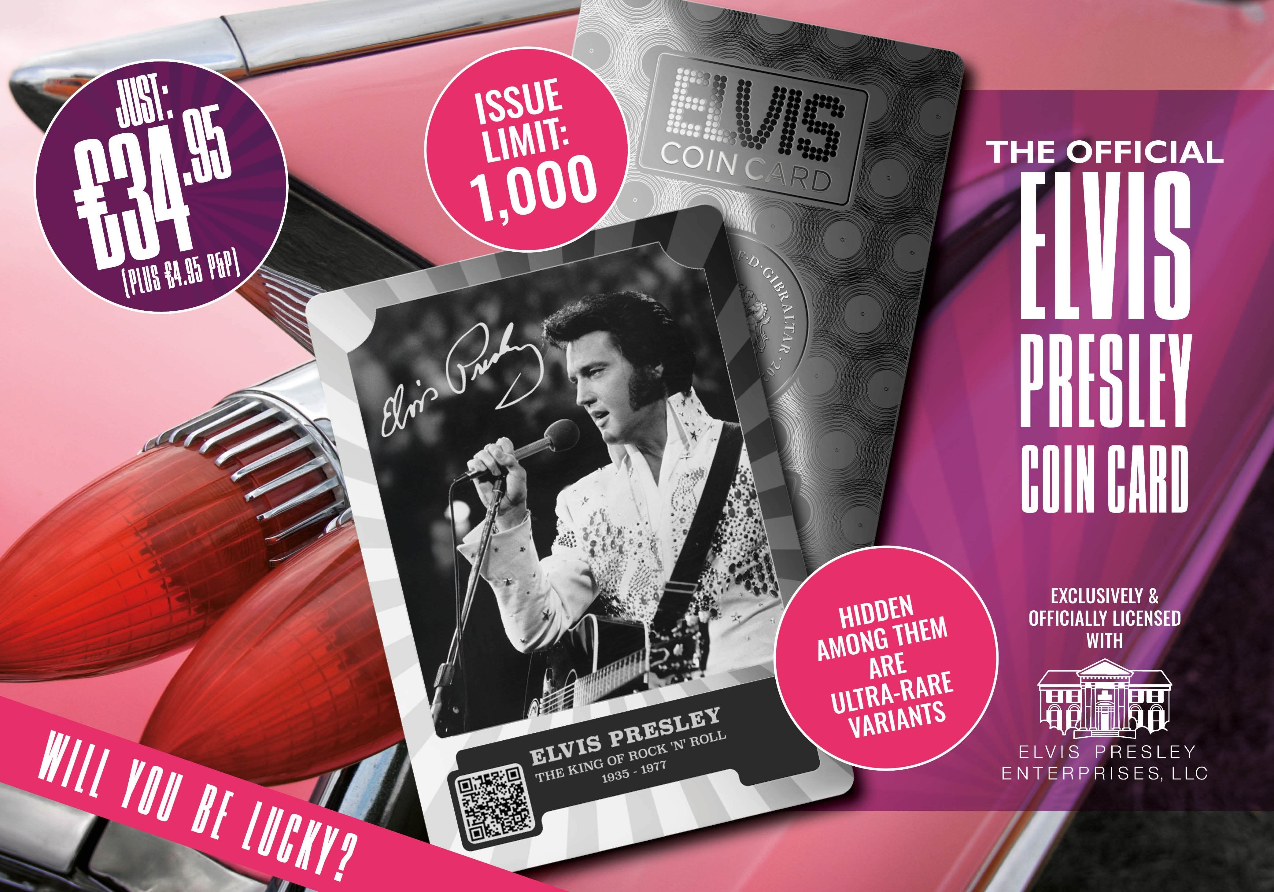 Official Elvis Presley Coin Card 