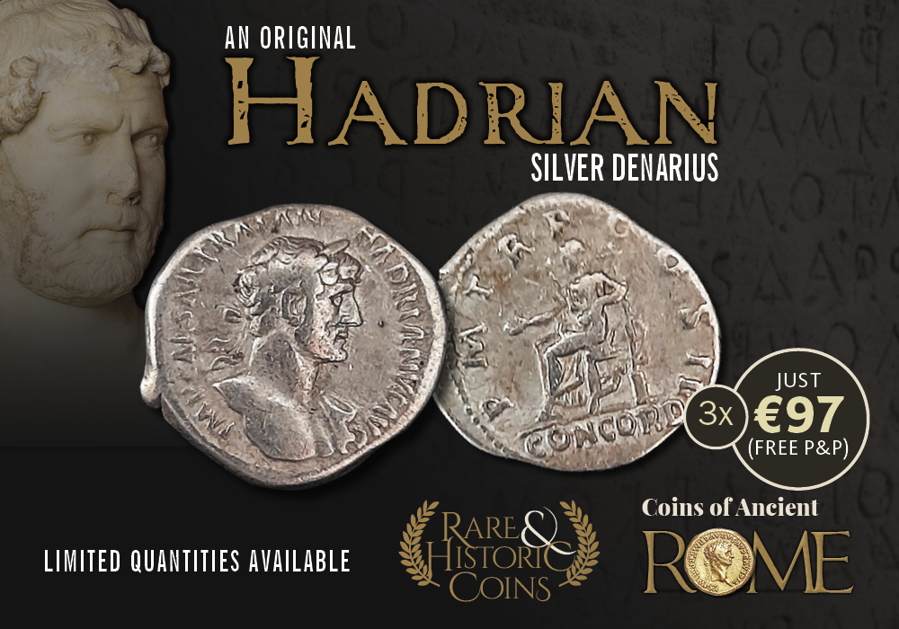 Emperor Hadrian Silver Denarius 