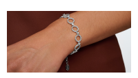 The Forget-Me-Not 'Wreath' Silver Link Bracelet