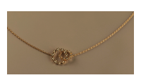The Forget-Me-Not 'Wreath' Love Link Necklace in solid 9-carat Gold