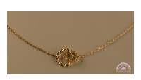 The Forget-Me-Not 'Wreath' Silver Love Link Necklace layered in 18-carat Fairmined Gold