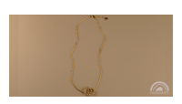 The Forget-Me-Not 'Wreath' Silver Love Link Necklace layered in 18-carat Fairmined Gold