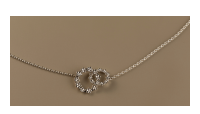 The Forget-Me-Not 'Wreath' Love Link Necklace in Silver