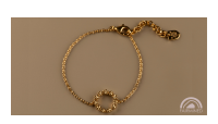 The Forget-Me-Not 'Wreath' Silver Bracelet Layered in Fairmined Gold