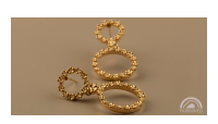 The Forget-Me-Not 'Full Floral Wreath' Drop Silver Earrings Layered in Fairmined Gold