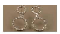 The Forget-Me-Not 'Full Floral Wreath' Drop Silver Earrings