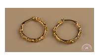 The Forget-Me-Not 'Wreath' Silver Hoop Earrings Layered in 18-carat Fairmined Gold