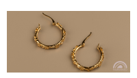 The Forget-Me-Not 'Wreath' Silver Hoop Earrings Layered in 18-carat Fairmined Gold