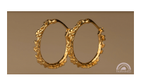 The Forget-Me-Not 'Wreath' Silver Hoop Earrings Layered in 18-carat Fairmined Gold