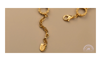 The Forget-Me-Not 'Wreath' Silver Link Bracelet Layered in Fairmined Gold