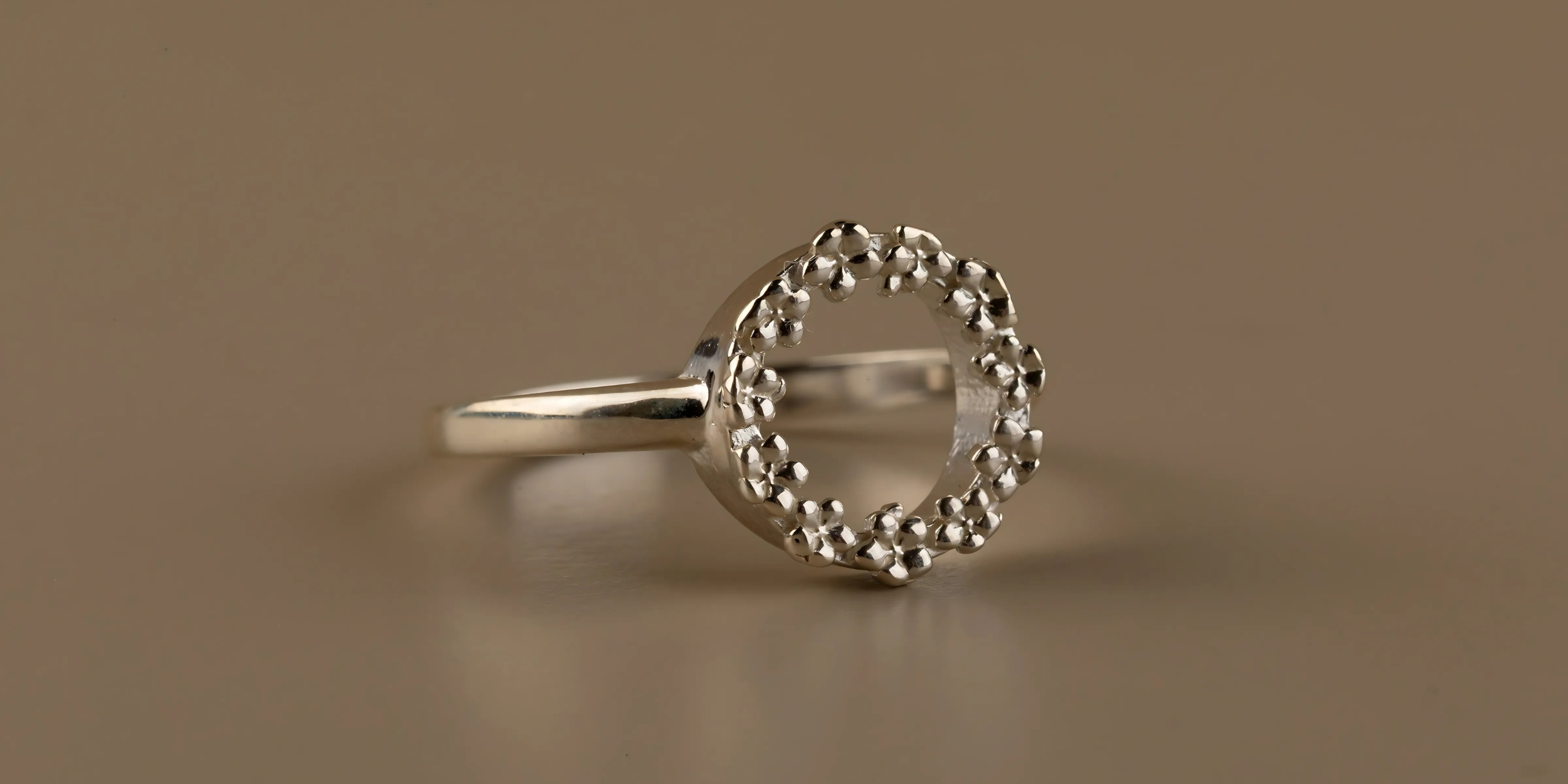 The Forget-Me-Not 'Wreath' Silver Ring