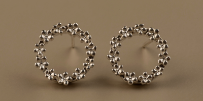 The Forget-Me-Not 'Wreath' Silver Stud Earrings