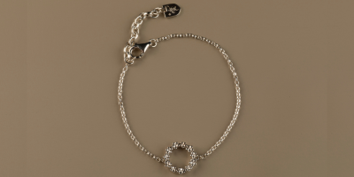 The Forget-Me-Not 'Wreath' Silver Bracelet