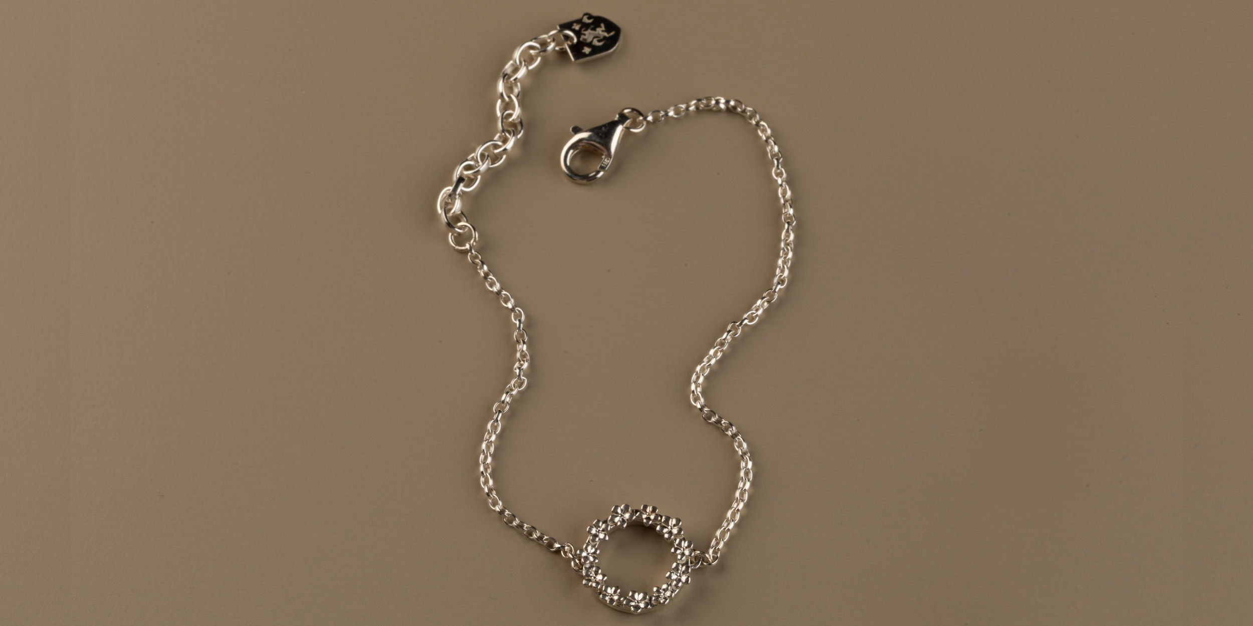 The Forget-Me-Not 'Wreath' Silver Bracelet