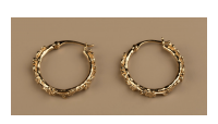 The Forget-Me-Not 'Wreath' Hoop Earrings in solid 9-carat Gold