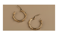 The Forget-Me-Not 'Wreath' Hoop Earrings in solid 9-carat Gold