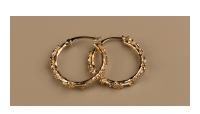 The Forget-Me-Not 'Wreath' Hoop Earrings in solid 9-carat Gold