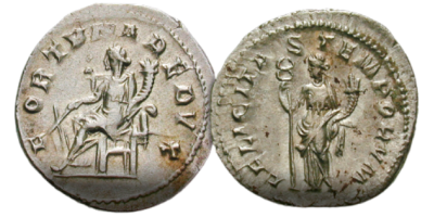 The Ancient Goddesses of Luck 'Fortuna & Felicitas' Two-Coin Set