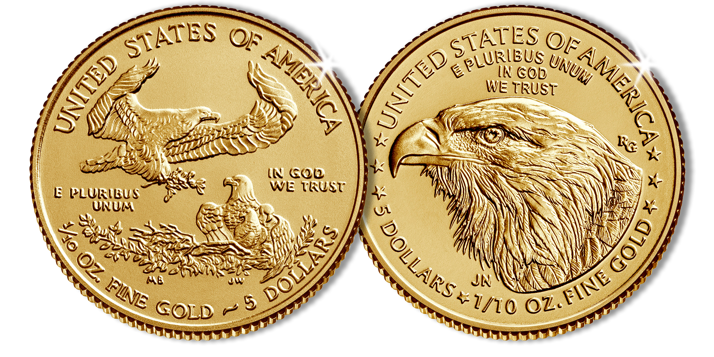 Legendary Gold Eagle Two-Coin Set honouring 35th anniversary with Original and Brand New Design 