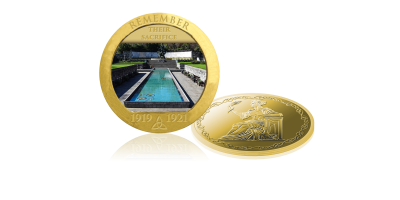 The Irish War of Independence 'Garden of Remembrance' Gold Layered Medal