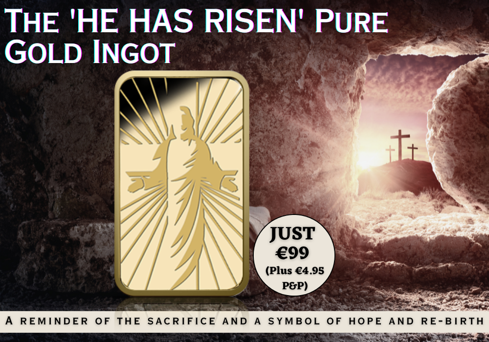 The 'He Has Risen' Pure 24-carat Gold Ingot