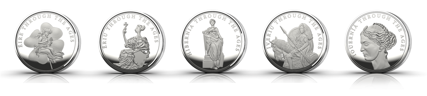 The Five Coin Hibernia Silver Set The Five Coin Hibernia Silver Set