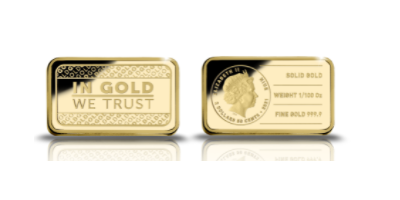 In Gold we Trust: 1/100oz Gold Coin Ingot 