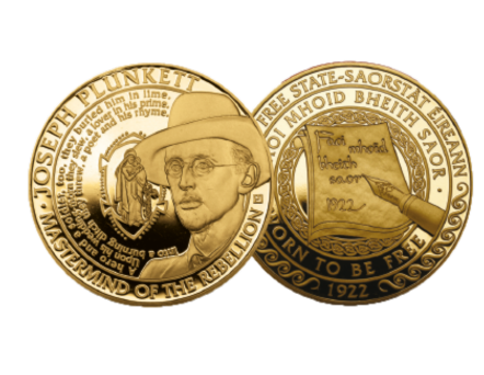 SEVEN SIGNATORIES JOSEPH PLUNKETT - COMMEMORATIVE MEDAL SEVEN SIGNATORIES JOSEPH PLUNKETT - COMMEMORATIVE MEDAL