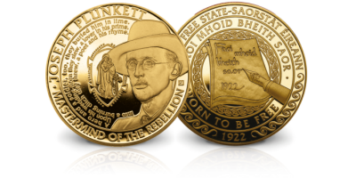 The Seven Signatories 'Joseph Plunkett' Gold Layered Medal