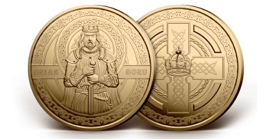 The Mythical Kings & Queens of Ireland 'King Brian Boru' Gold Layered Coin