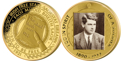 The Michael Collins 'The Path to Freedom' Gold Layered Medal