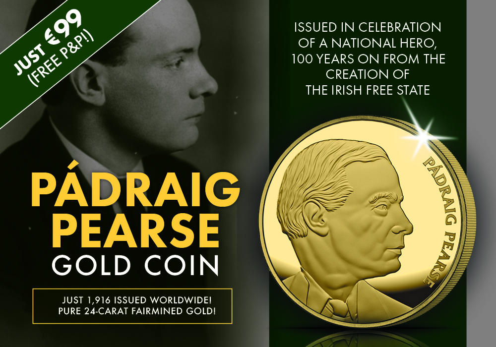 The Padraig Pearse 24-carat Gold Coin 